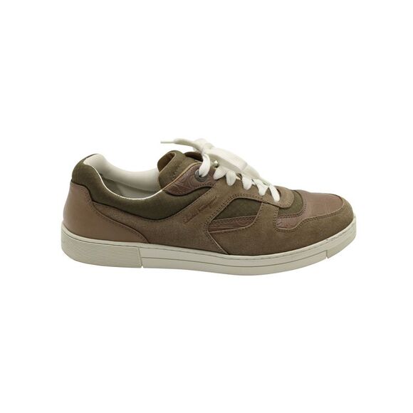 Salvatore Ferragamo Two-Toned Sneakers in Brown Suede